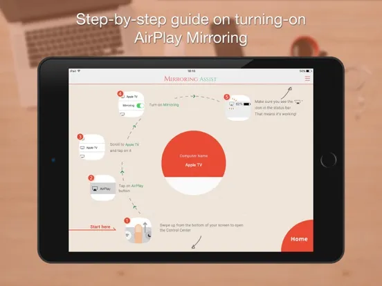 Tangkapan layar Mirroring Assist iPad 