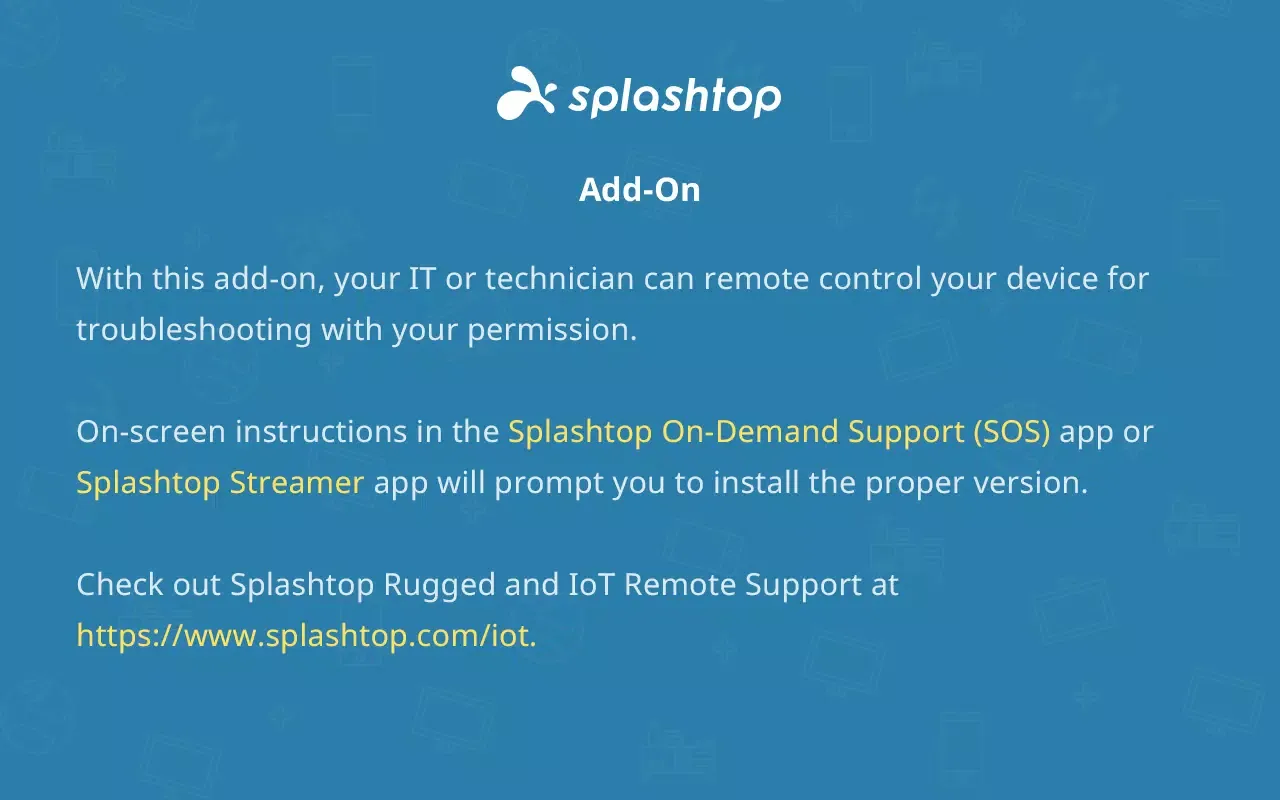 Capturas de tela do Splashtop Add-On: MobileDemand