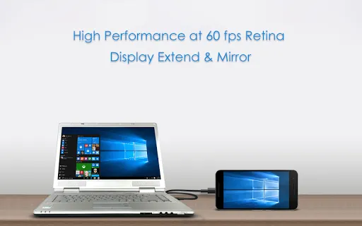 Tangkapan layar Splashtop Wired XDisplay