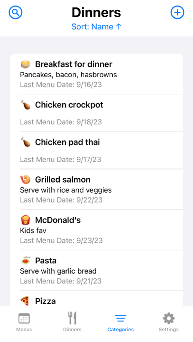 ภาพหน้าจอของ Weekly Dinner Planner