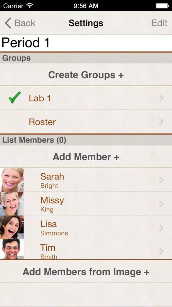 Ảnh chụp màn hình của GroupMaker