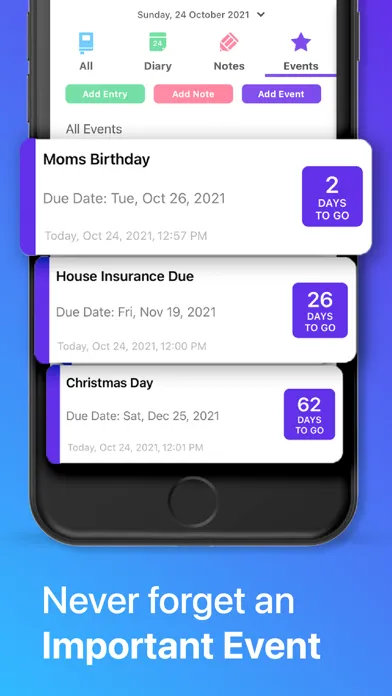 ภาพหน้าจอของ iDailyDiary - Diary & Notes