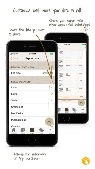 Capturas de tela do Stuffanizer: home inventory