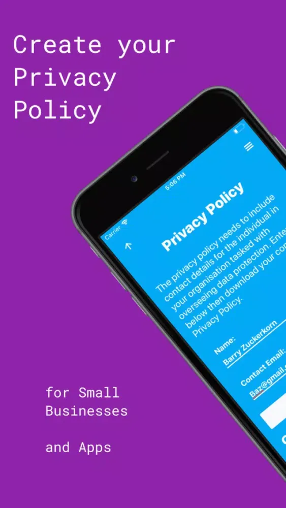 Скриншоты Privacy Policy Generator