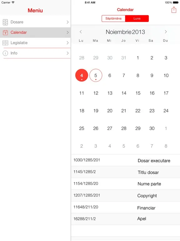 Capturas de pantalla de Agenda Juridica iPad 
