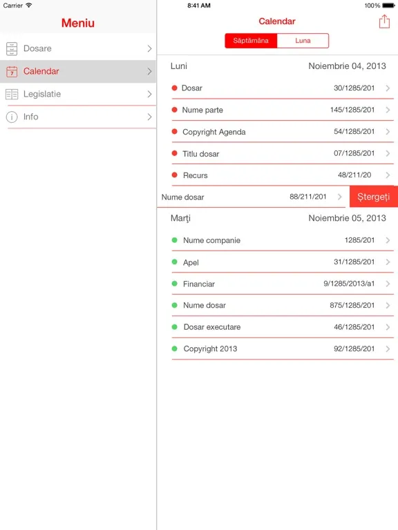 Capturas de pantalla de Agenda Juridica iPad 