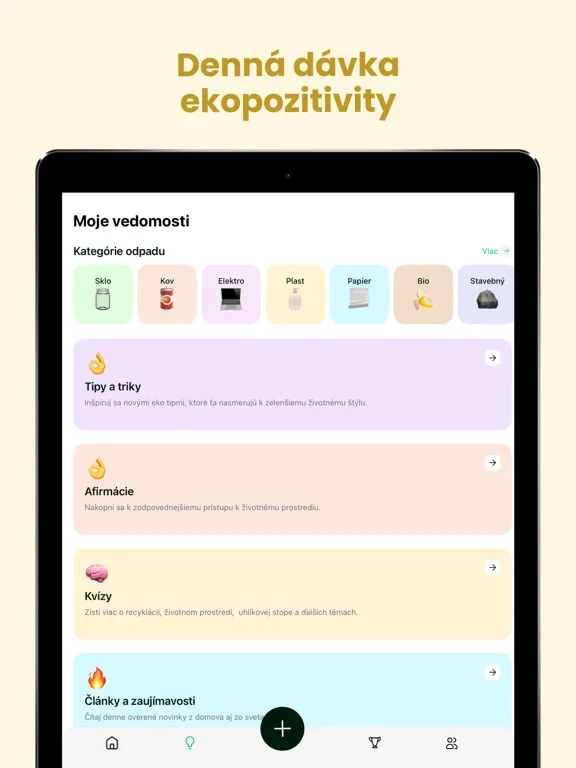 ภาพหน้าจอของ Greenie: Tvoj Eko Sprievodca iPad 