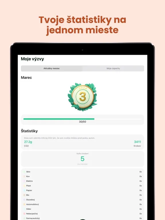 ภาพหน้าจอของ Greenie: Tvoj Eko Sprievodca iPad 