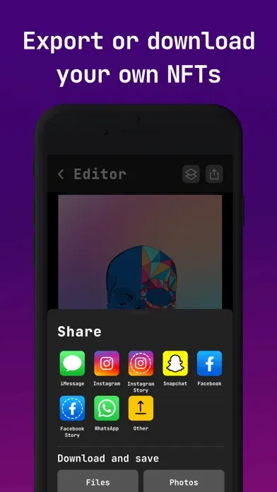 NFT+ Create NFT Artwork Screenshots