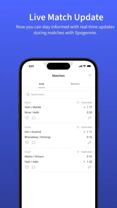 Spogenie-Badminton Scoring App سکرین شاٹس