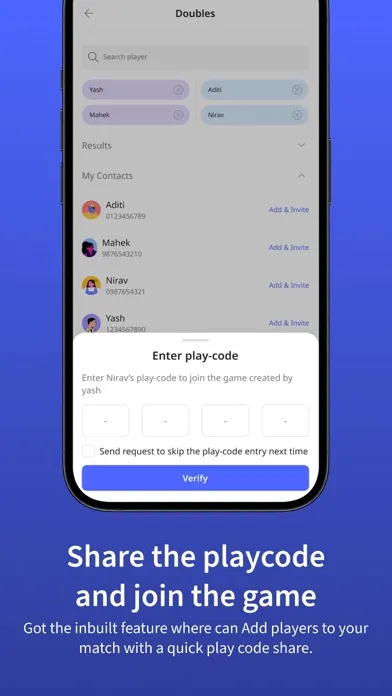 Spogenie-Badminton Scoring App سکرین شاٹس