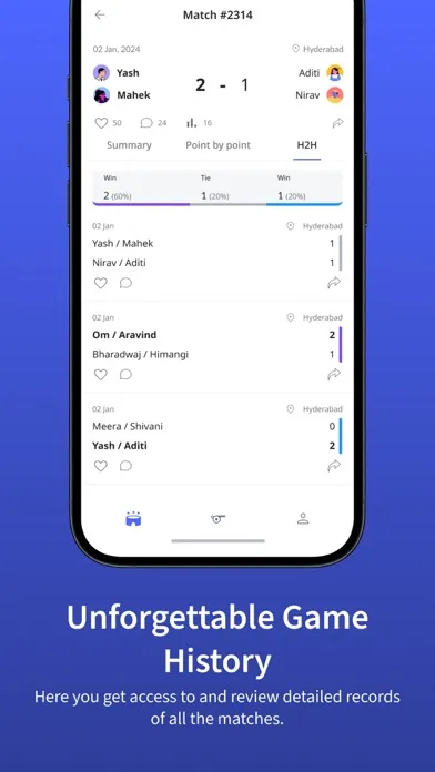 Spogenie-Badminton Scoring App سکرین شاٹس