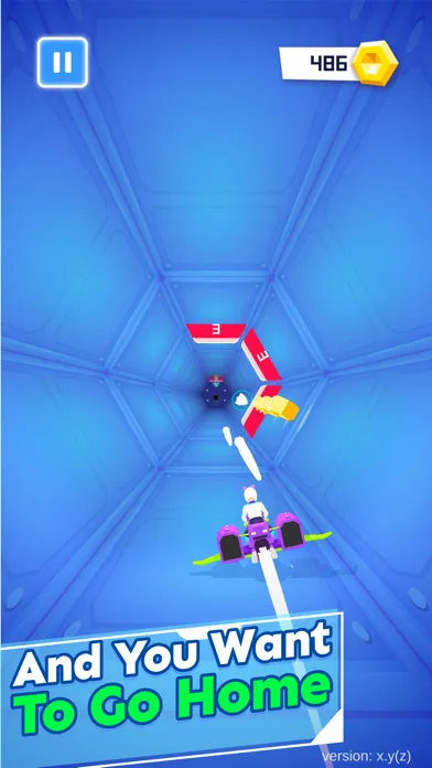 Tangkapan layar Cyberbike: space tunnel