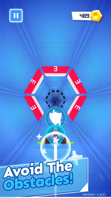 Tangkapan layar Cyberbike: space tunnel