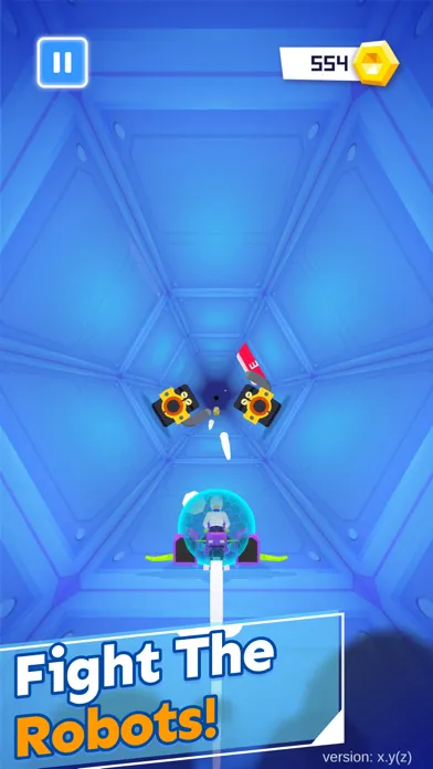 Tangkapan layar Cyberbike: space tunnel