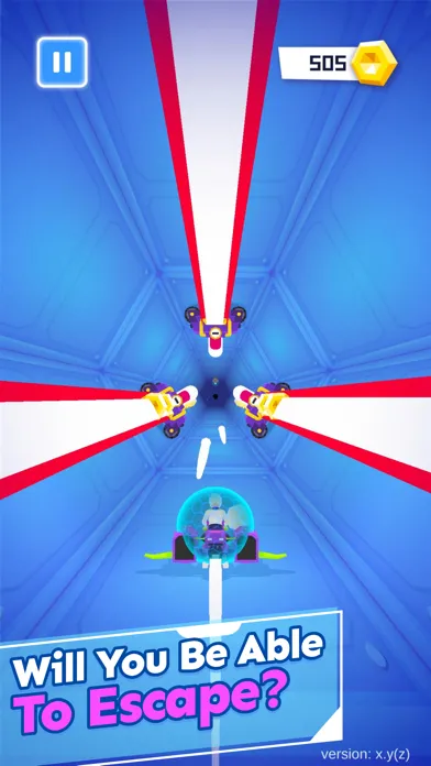 Tangkapan layar Cyberbike: space tunnel