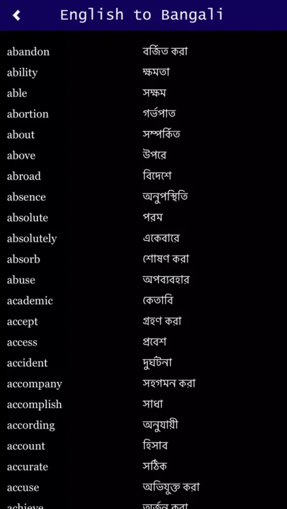 Spoken English in Bengali سکرین شاٹس