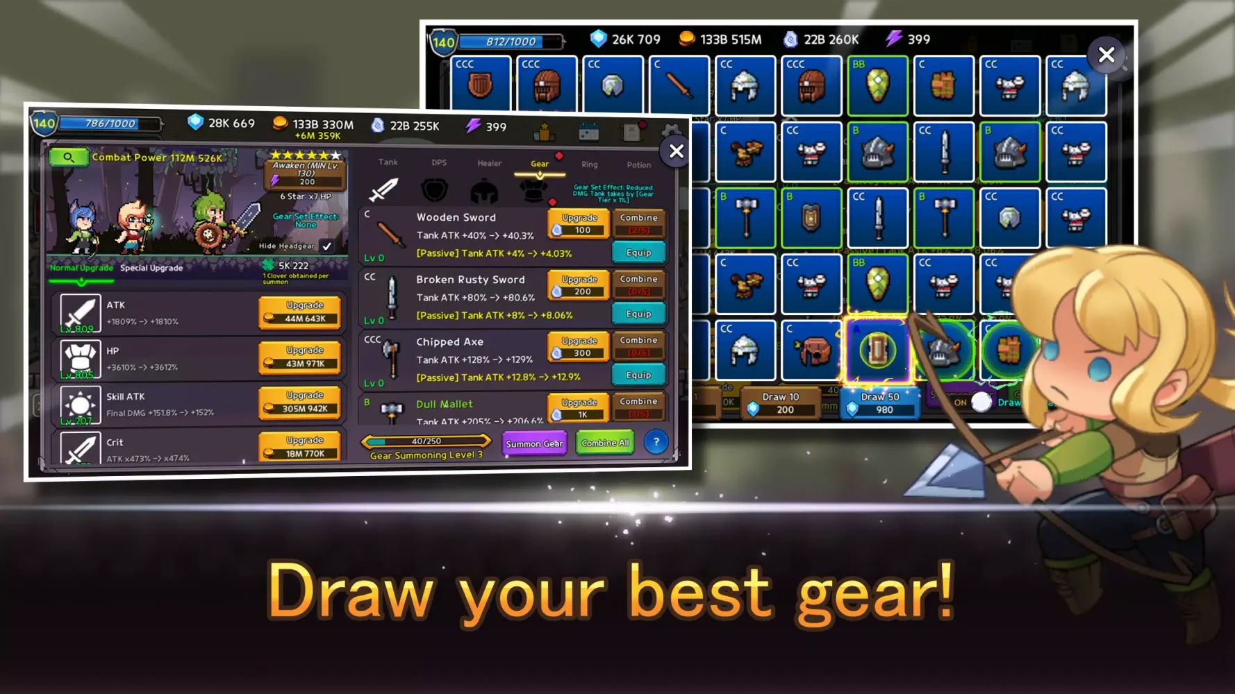 Tangkapan layar Idle Tank, DPS, and Healer