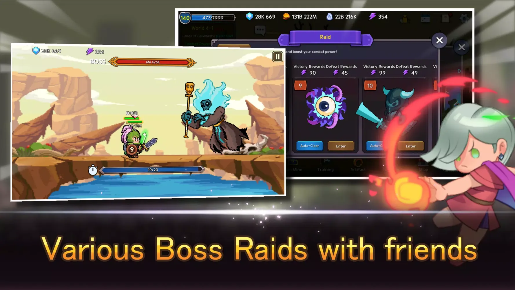Tangkapan layar Idle Tank, DPS, and Healer