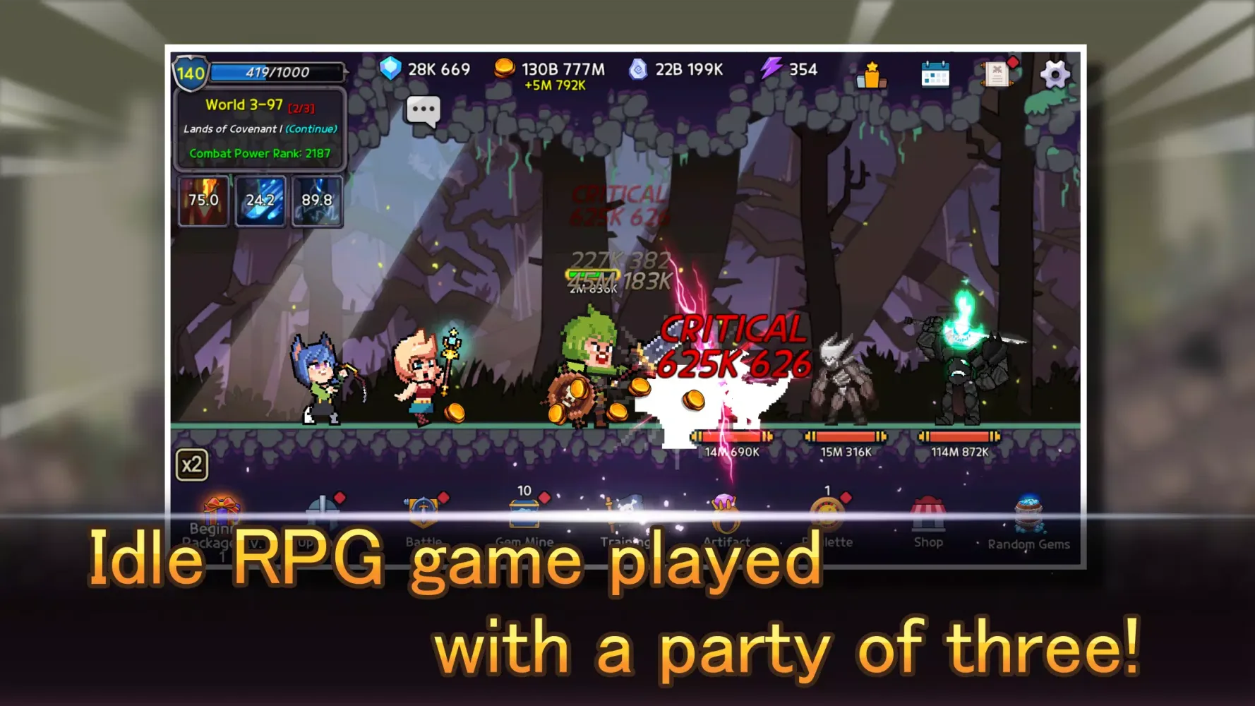 Tangkapan layar Idle Tank, DPS, and Healer