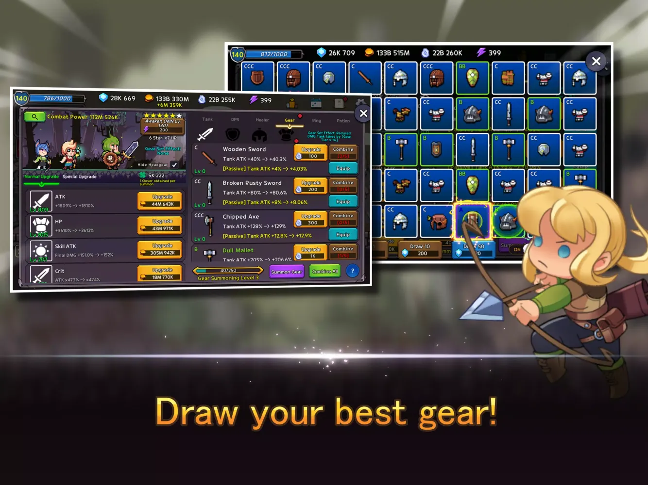 Tangkapan layar Idle Tank, DPS, and Healer