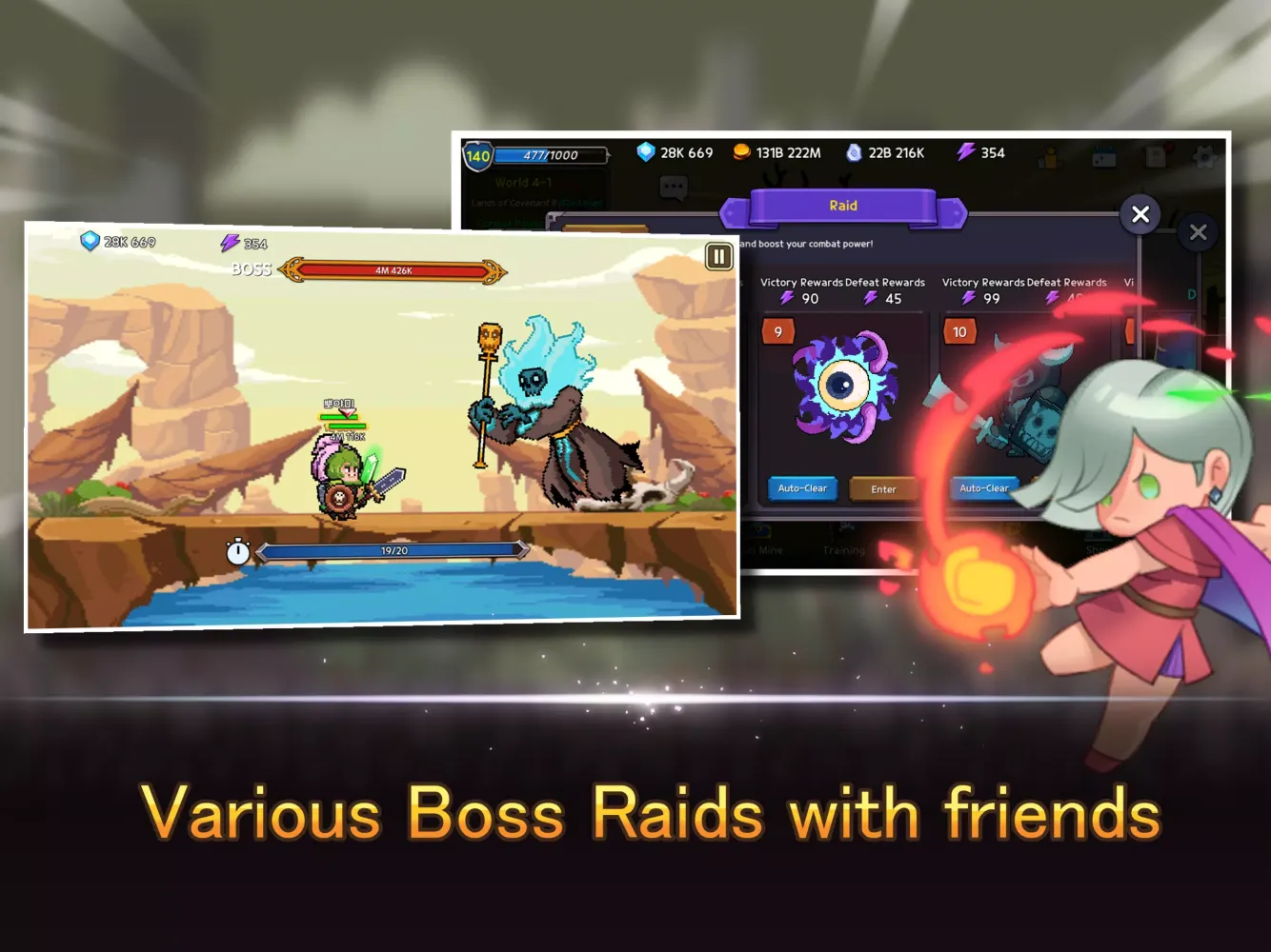 Tangkapan layar Idle Tank, DPS, and Healer