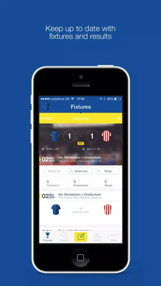 Captures d'écran de Fan App for AFC Wimbledon