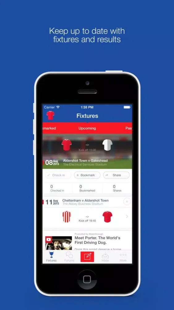 Fan App for Aldershot Town FC Screenshots