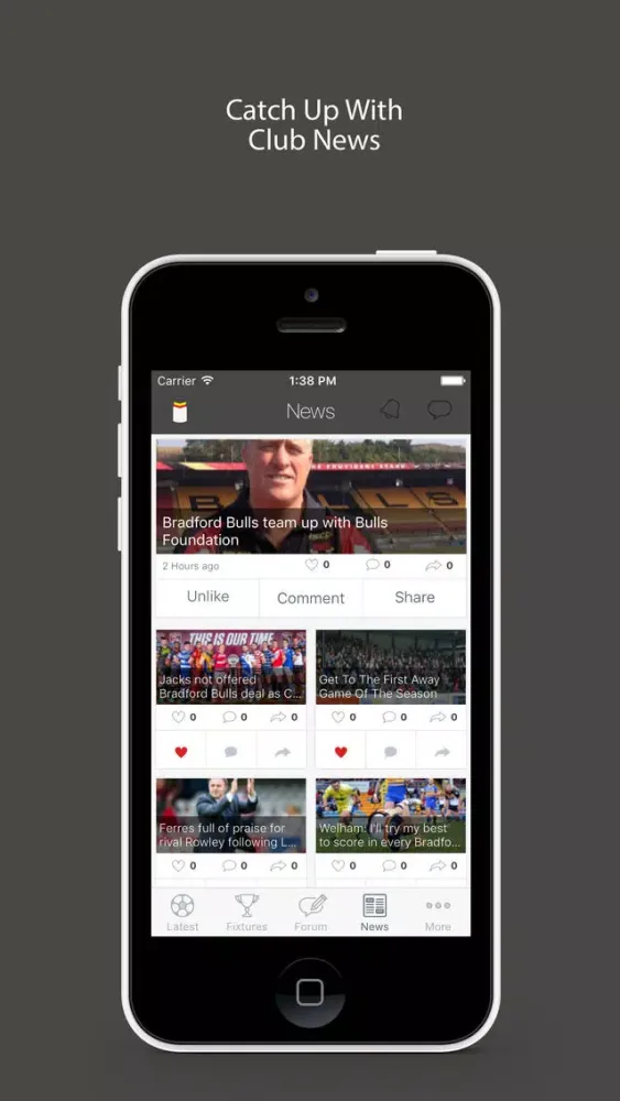 Tangkapan layar Fan App for Bradford Bulls