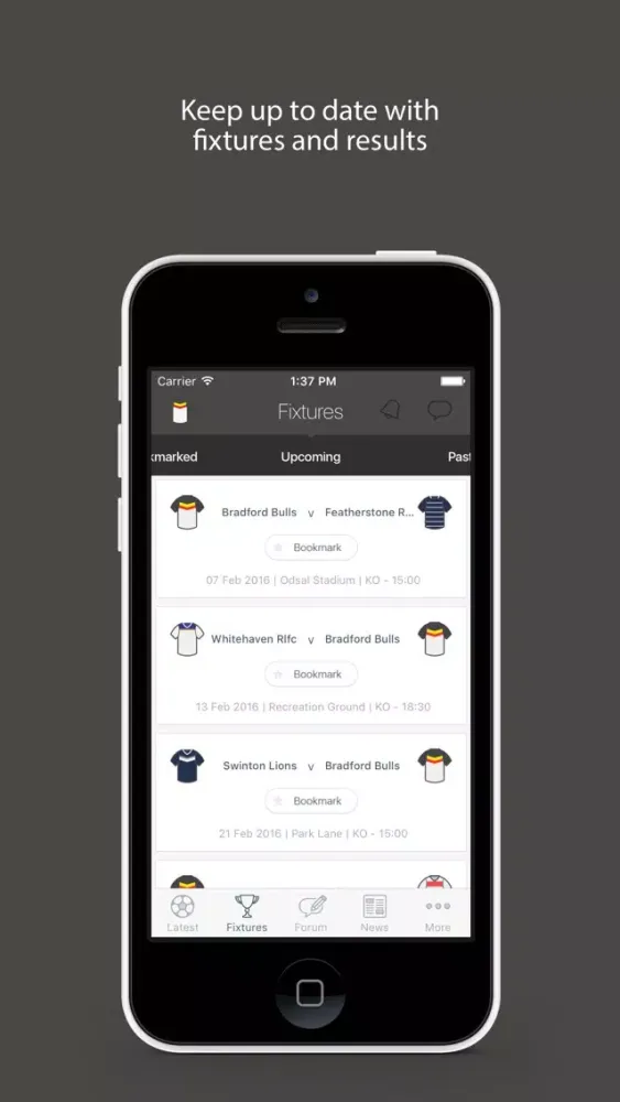 Tangkapan layar Fan App for Bradford Bulls