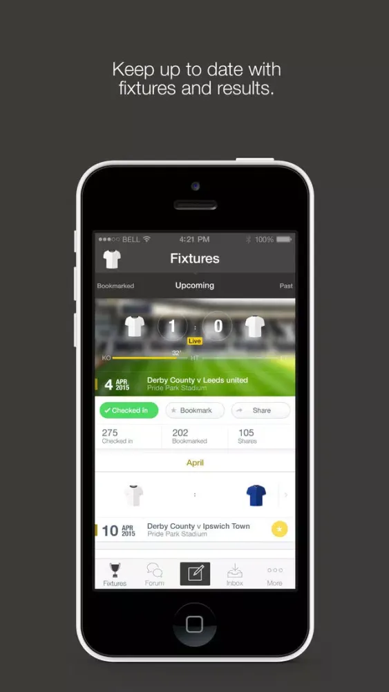Capturas de tela do Fan App for Derby County FC