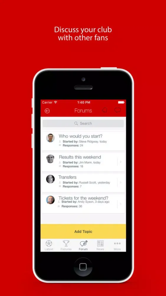 Tangkapan skrin Fan App for Dewsbury Rams