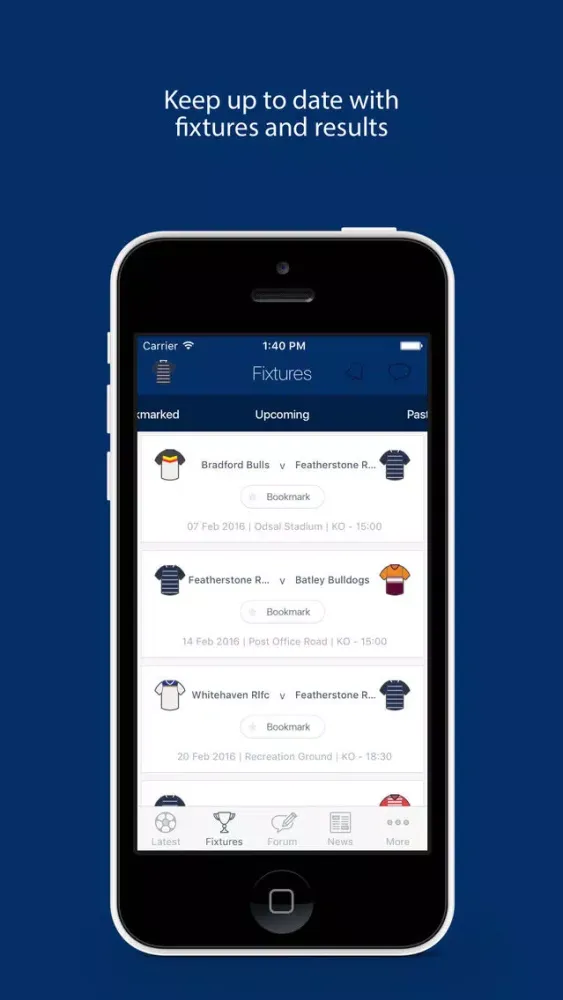 Fan App for Featherstone Rovers Ekran Görüntüleri