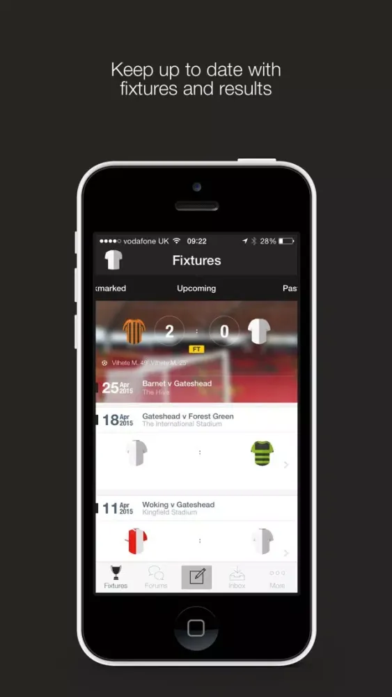 Gateshead FC Fan App Screenshots