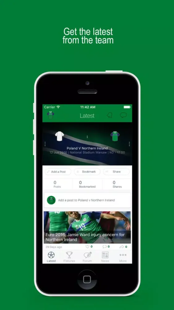Fan App for Northern Ireland Football Screenshots