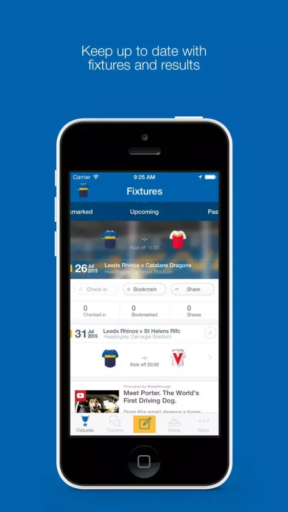Ảnh chụp màn hình của Fan App for Leeds Rhinos