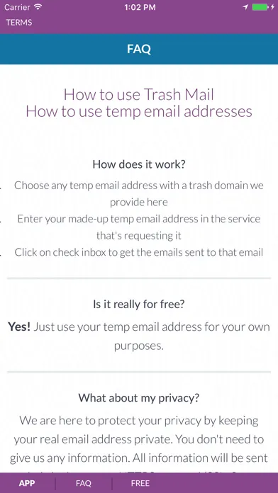 Trash Mail - Create temp email addresses应用截图