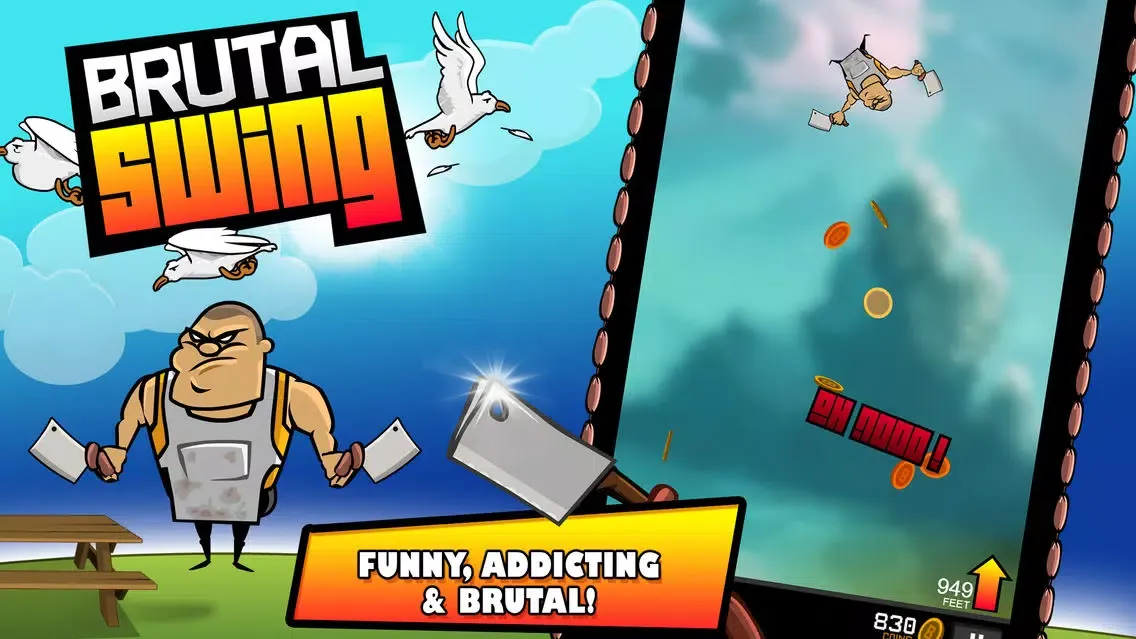 Capturas de tela do Brutal Swing
