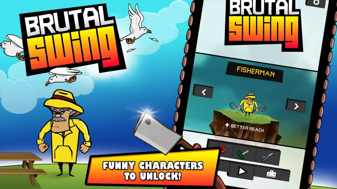Capturas de tela do Brutal Swing