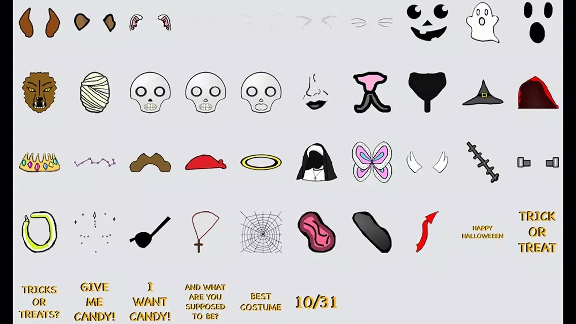 ภาพหน้าจอของ Spooktober Halloween Stickers