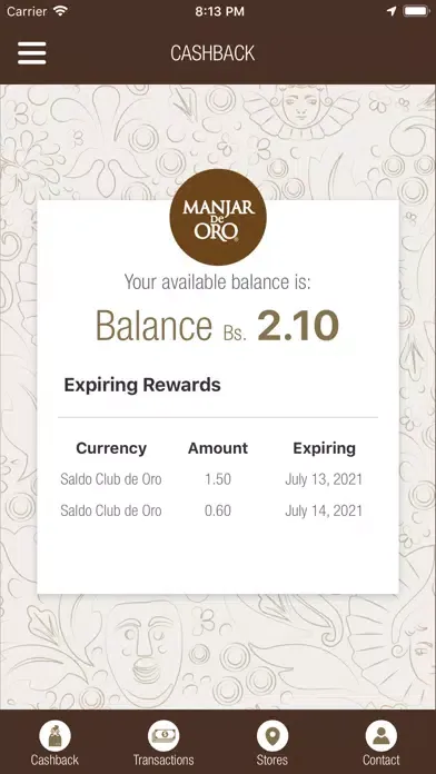 Tangkapan skrin Manjar de Oro