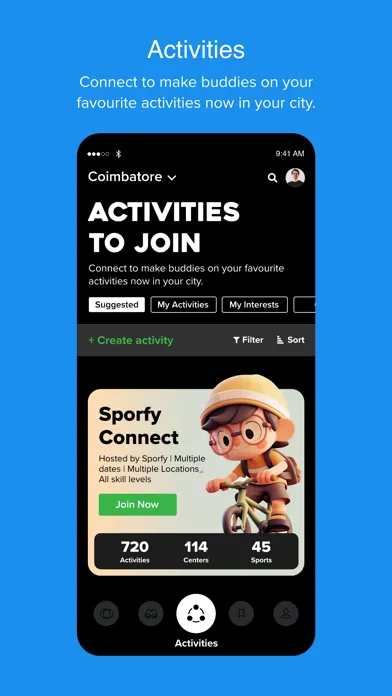 Скриншоты Sporfy