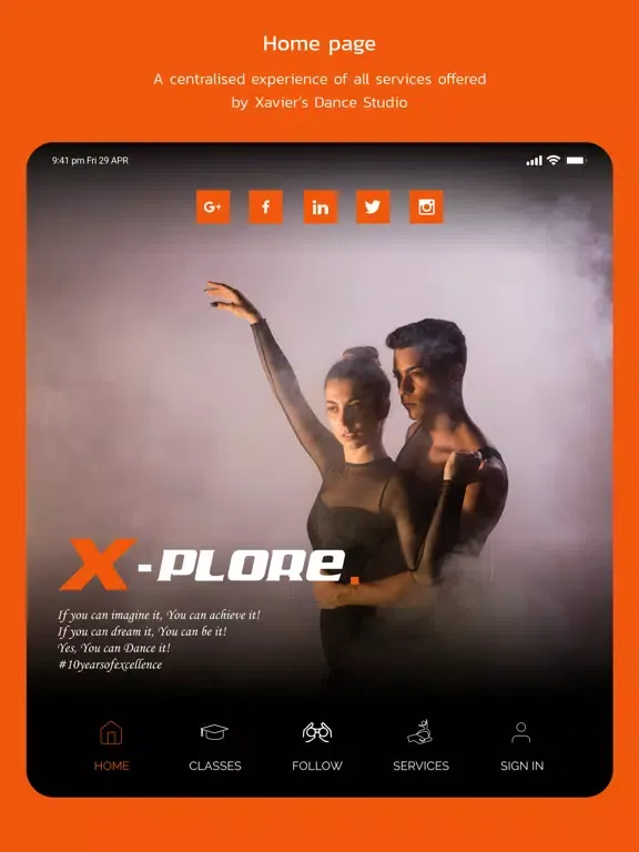 Xaviers Dance Studio iPad 應用截圖