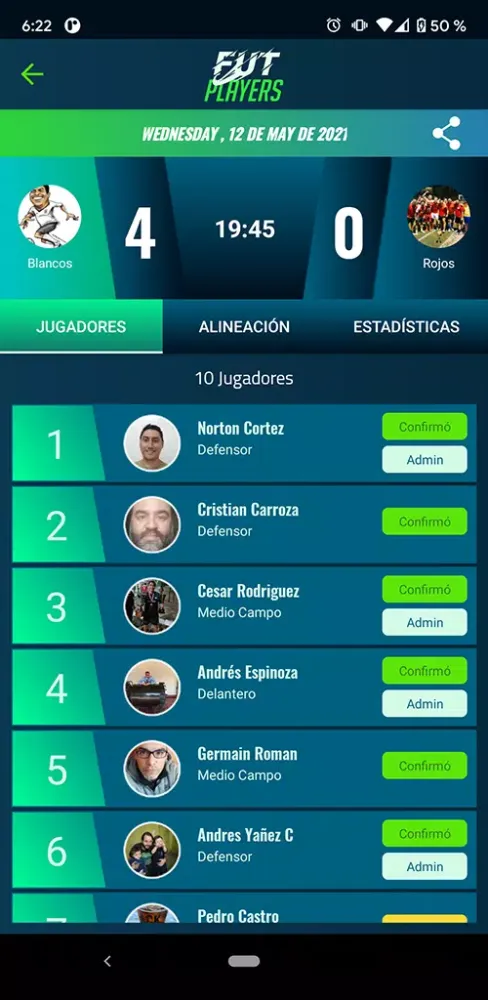 Capturas de tela do Futplayers