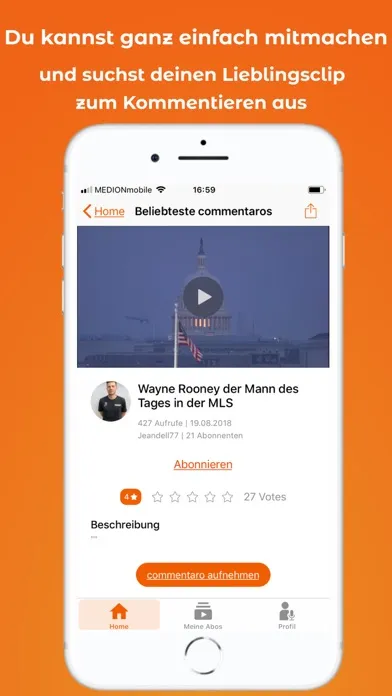 Tangkapan layar Commentaro