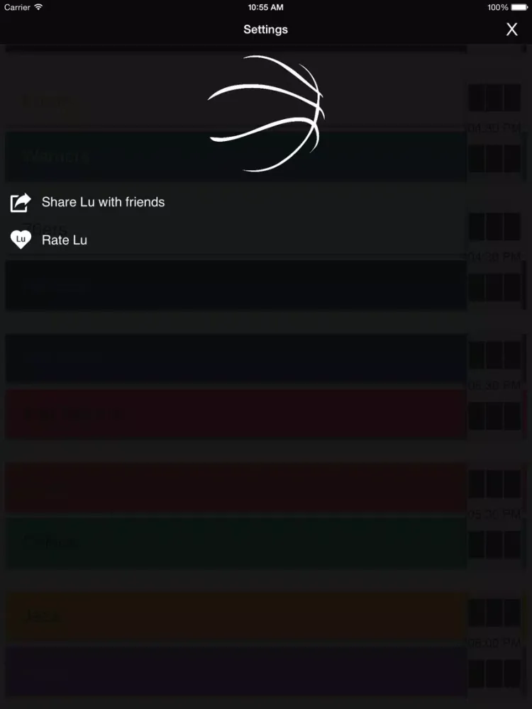 ภาพหน้าจอของ Lu - Basketball Scores and Notifications iPad 