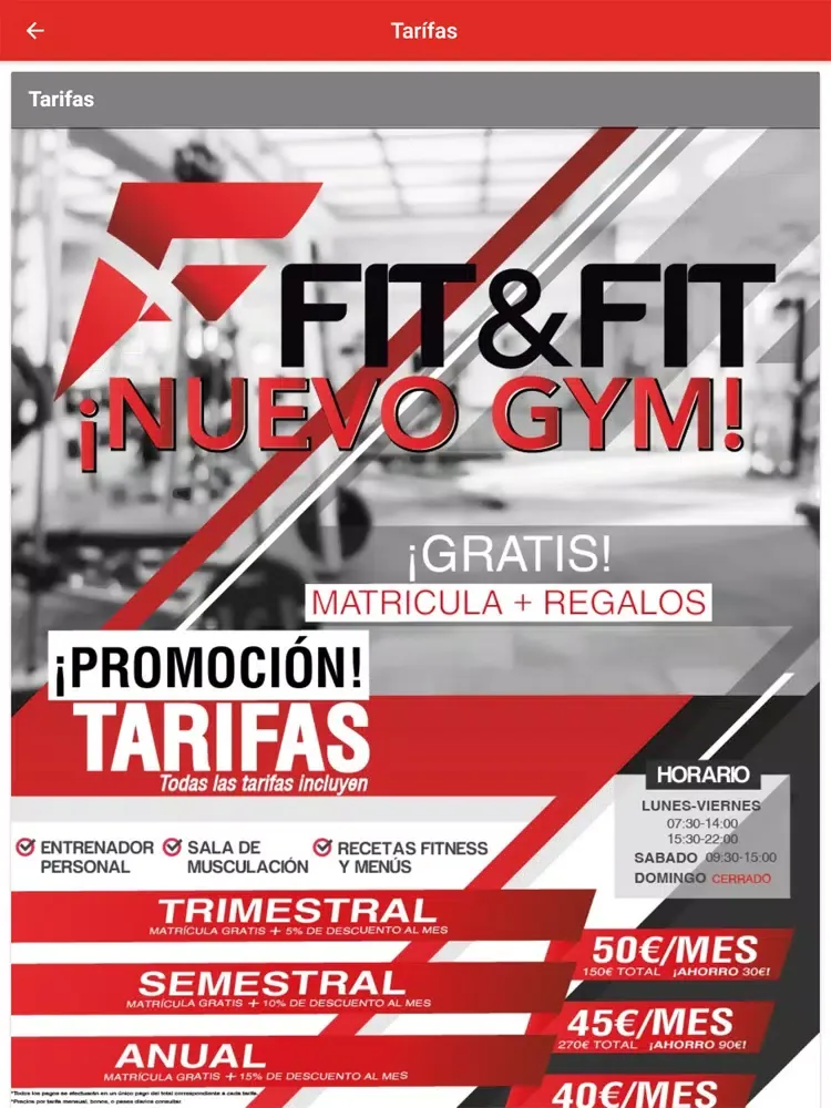 Tangkapan layar Fit And Fit Pamplona iPad 