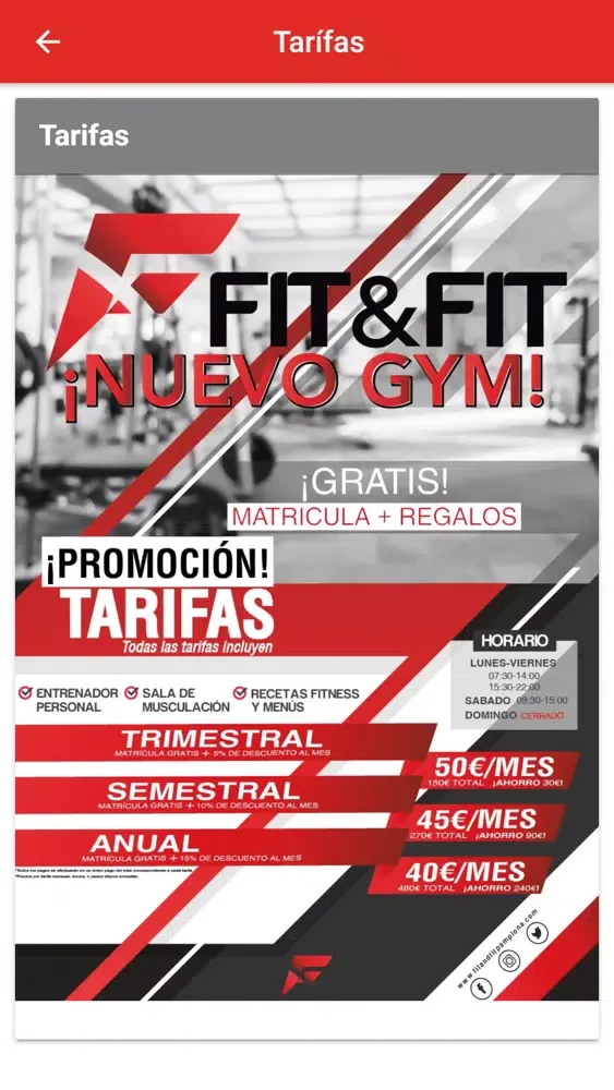 Tangkapan layar Fit And Fit Pamplona
