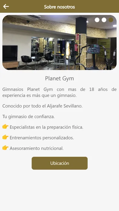 Ảnh chụp màn hình của Planet Gym Sport