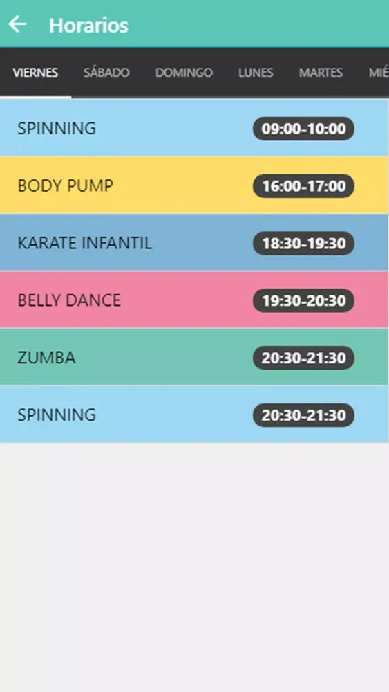 Capturas de tela do Zeta Gym